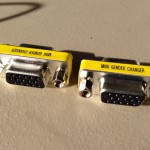 Connecting a M/M VGA cable to a KVM switch using a gender changer