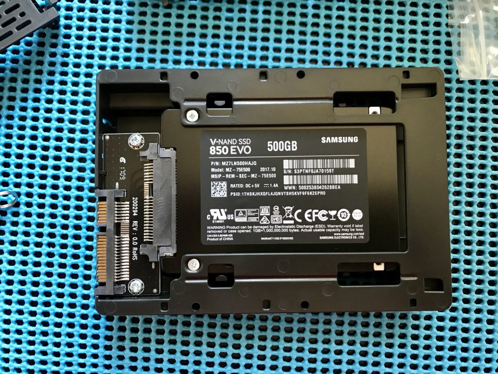 Samsung 850 EVO attached