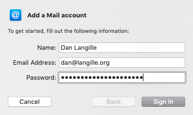Add a Mail account