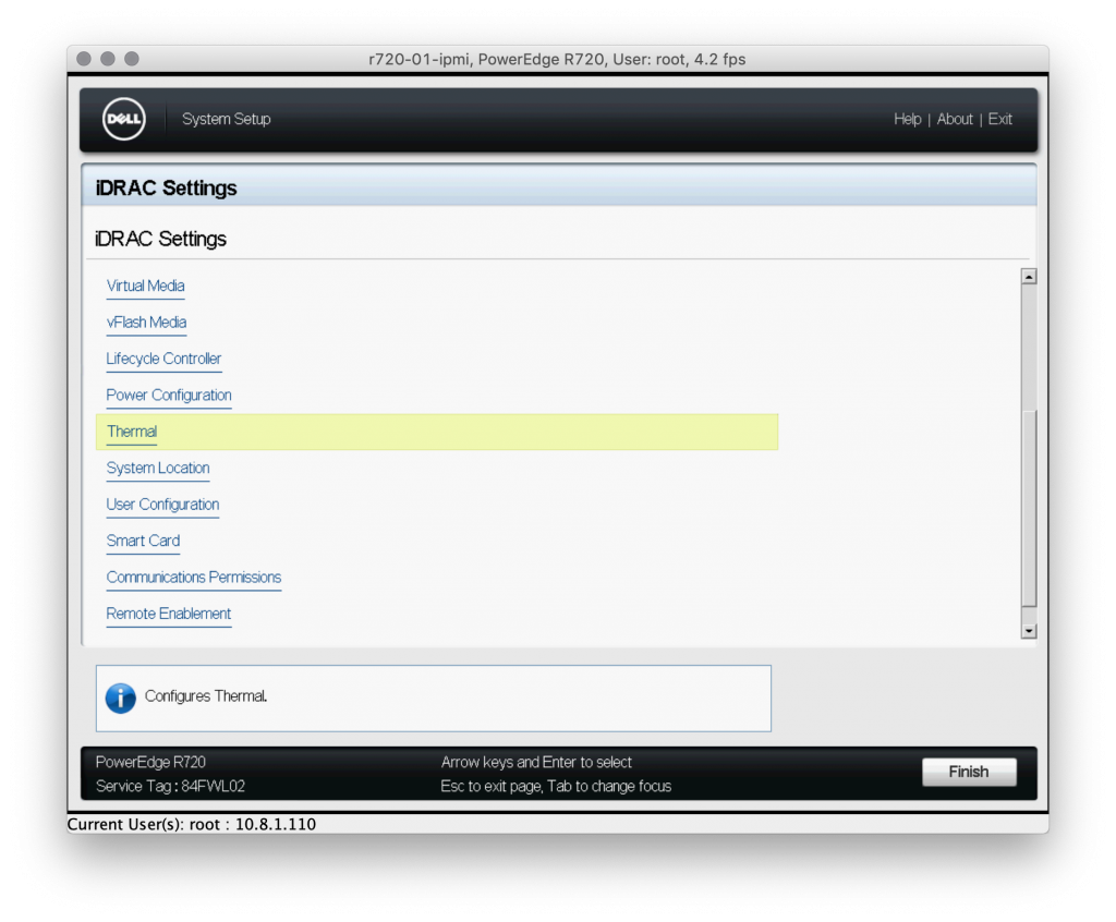 iDrac Settings