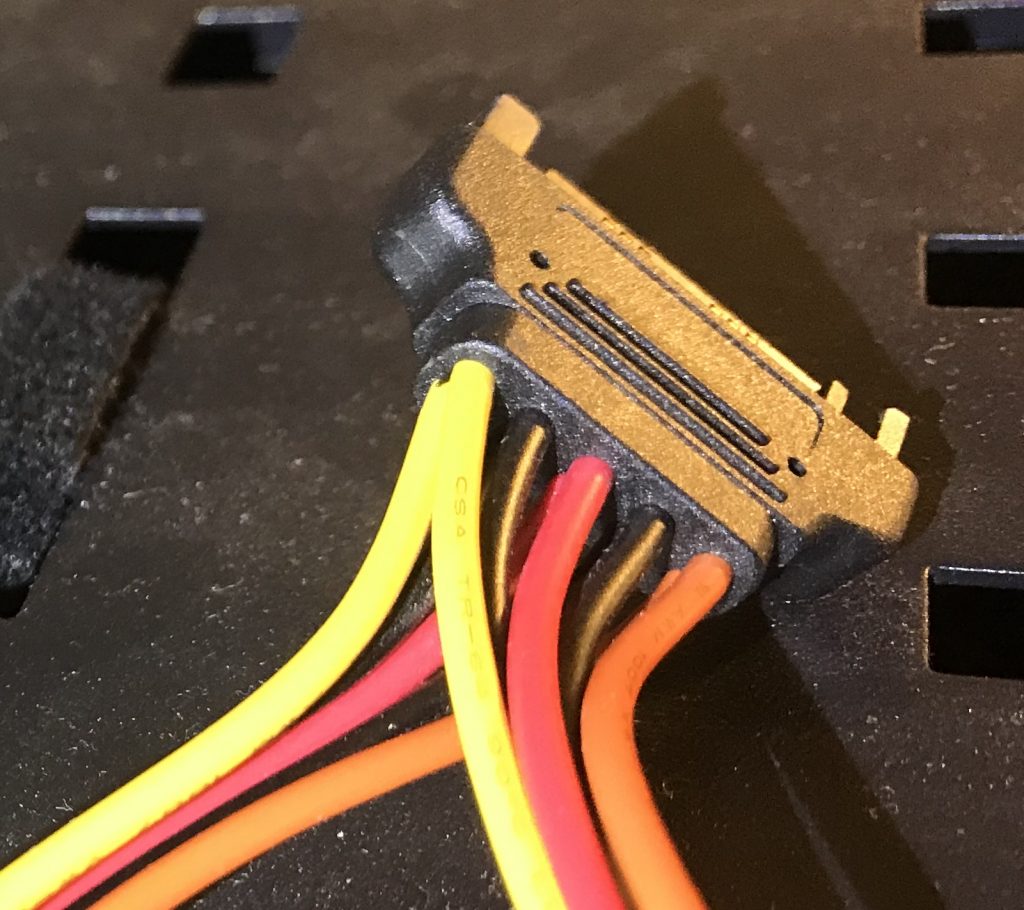 The SATA splitter cable I replaced