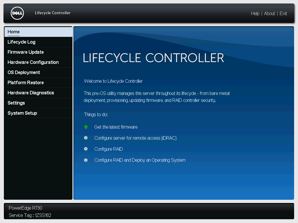 Dell R730 Lifecycle Controller