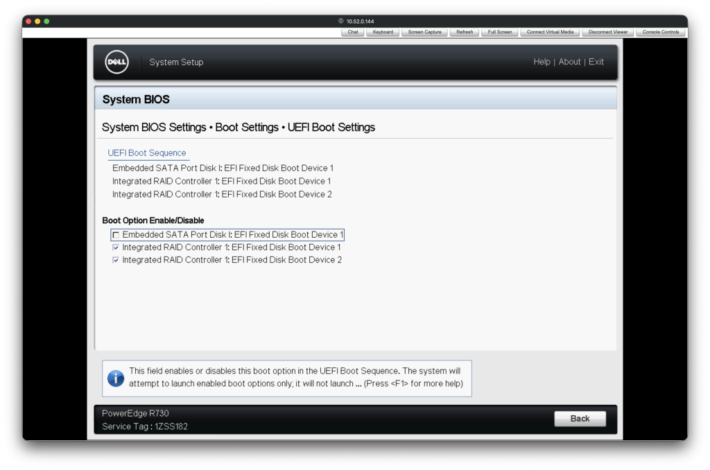 System BIOS - disable sata port